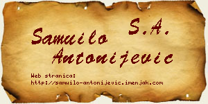 Samuilo Antonijević vizit kartica